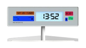 Newgate "Supergenius" LCD Alarm Clock - Matte White