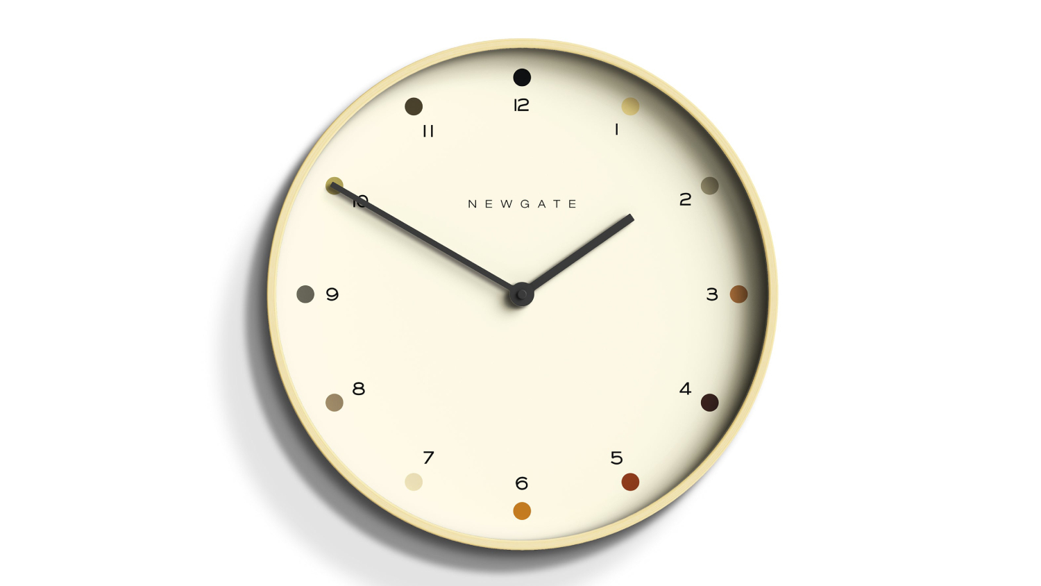 Newgate "Mr. Clarke" Wall Clock - Pale Wood/Dot Dial