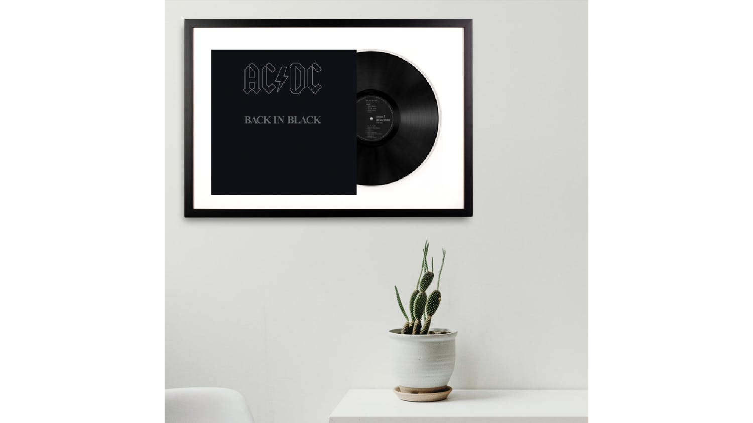 AC/DC - Back In Black Framed Vinyl + Album Art