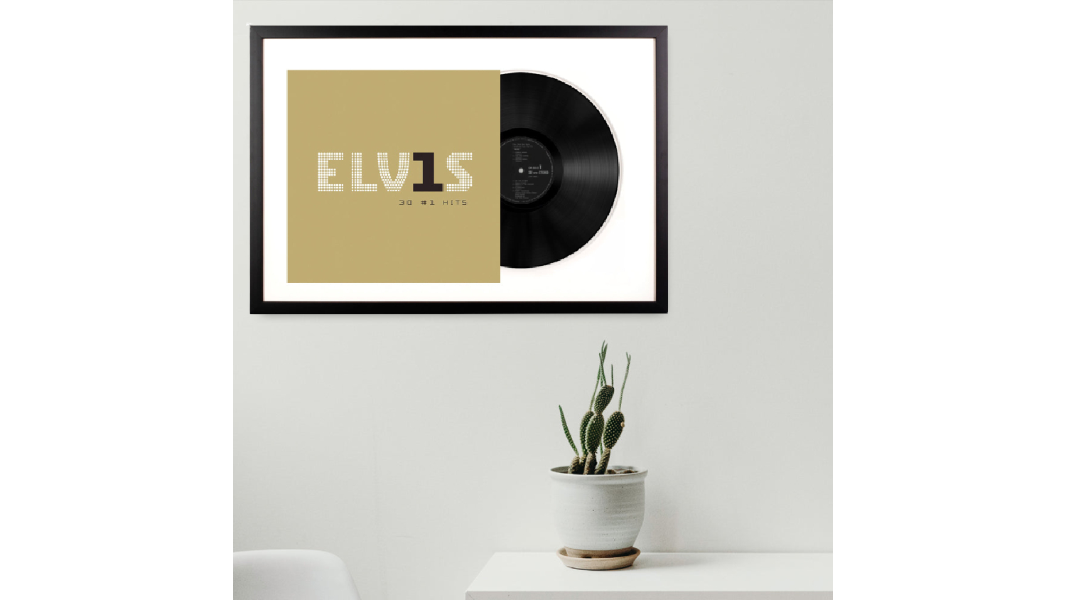 Elvis Presley - 30 #1 Hits Framed Vinyl + Album Art