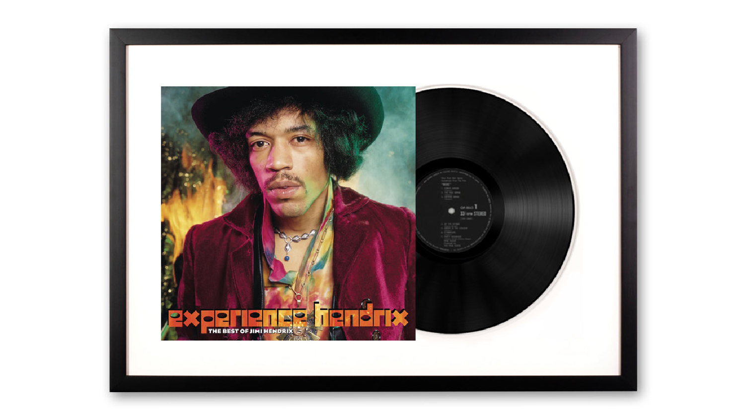 Jimi Hendrix - Experience Hendrix: The Best Of Jimi Hendrix Framed Vinyl + Album Art