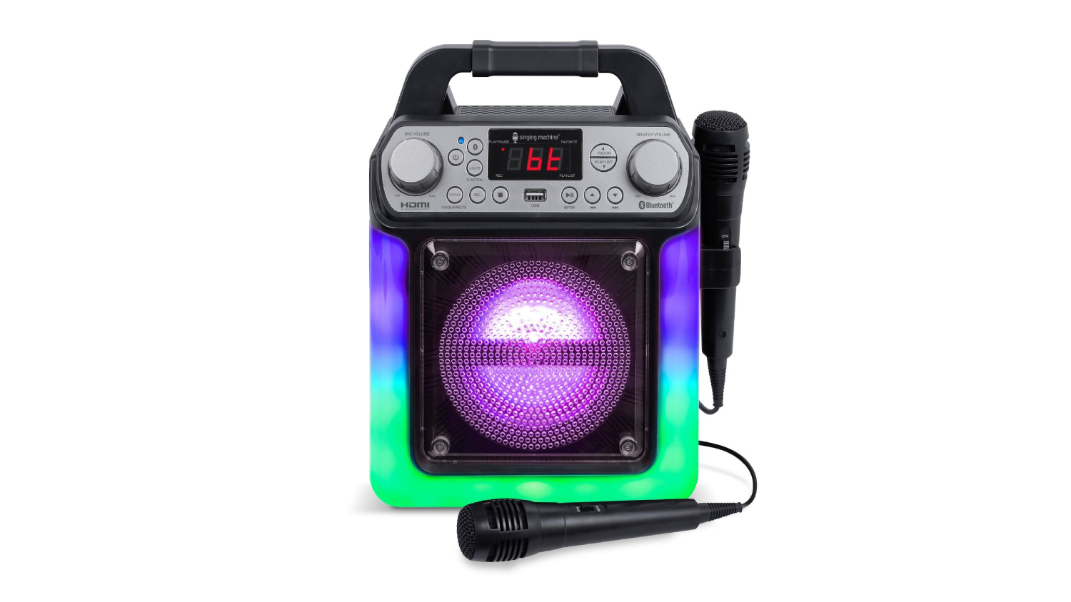 Singing Machine Groove Mini Portable Karaoke Machine with Bluetooth