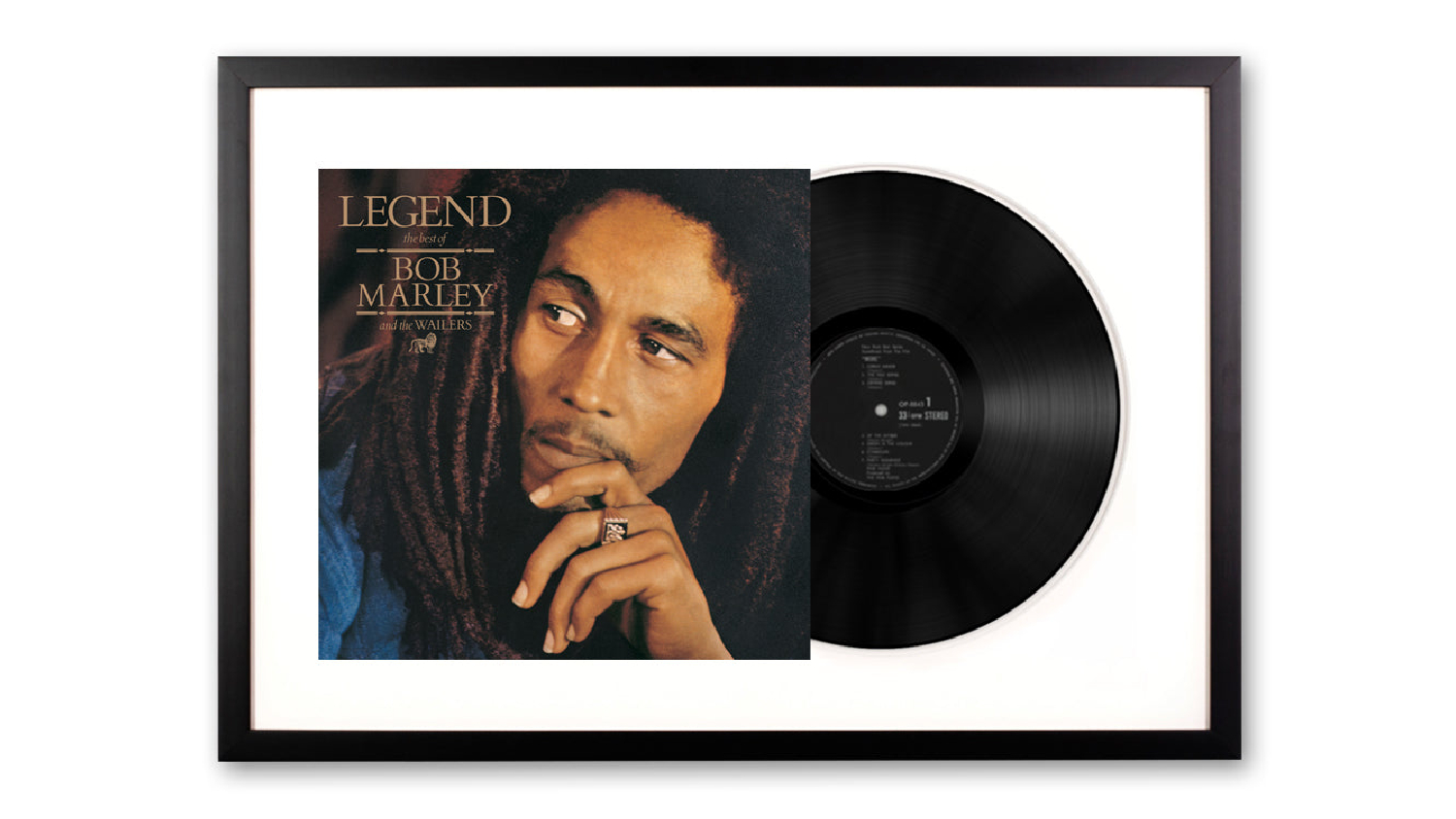 Bob Marley - Legend Framed Vinyl + Album Art