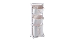 Goodview Laundry Trolley 3 Tier - Light Grey