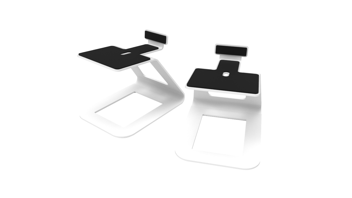 Kanto SE6W Elevated Speaker Stands for Desktop - White