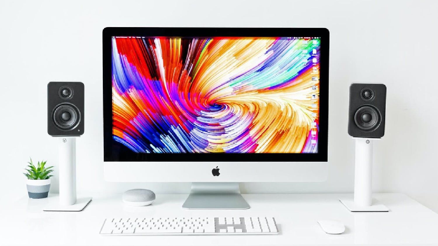 Kanto SP9W Tall Speaker Stands for Desktop - White