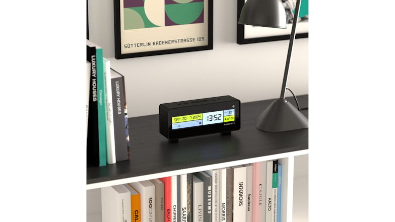 Newgate "Futurama" LCD Alarm Clock - Black/Black