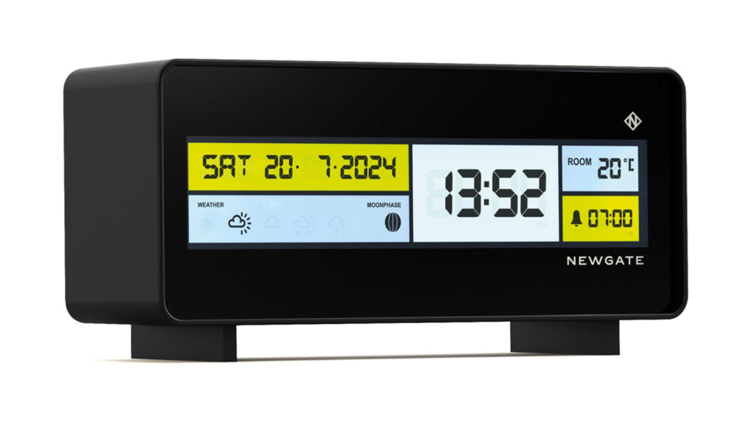 Newgate "Futurama" LCD Alarm Clock - Black/Black