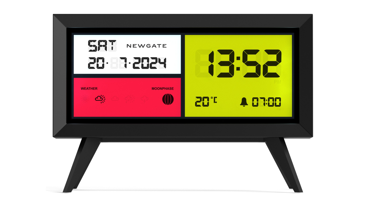 Newgate "Spectronoma" LCD Alarm Clock - Matte Black
