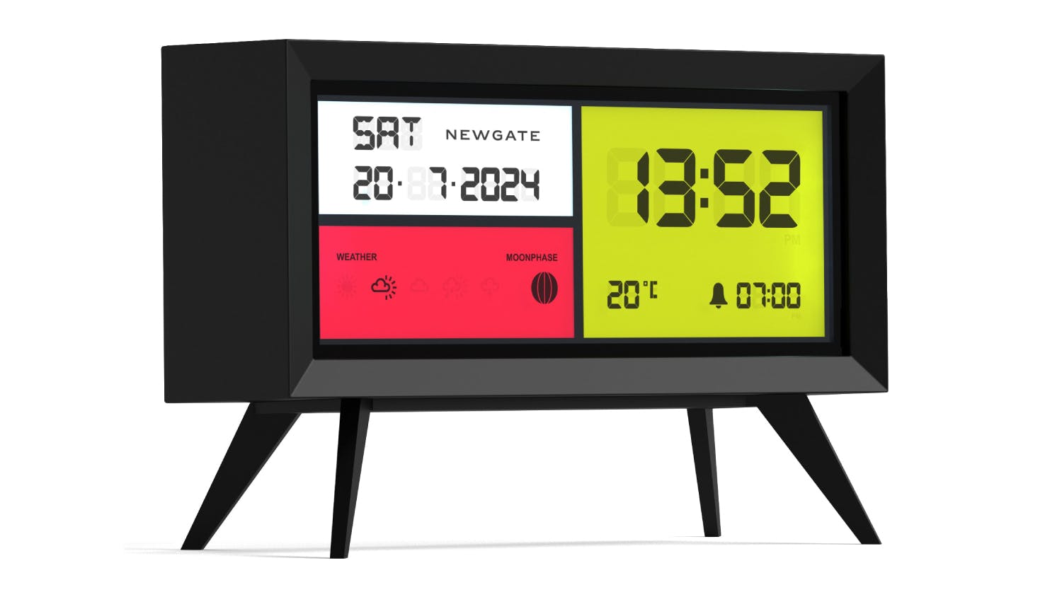 Newgate "Spectronoma" LCD Alarm Clock - Matte Black