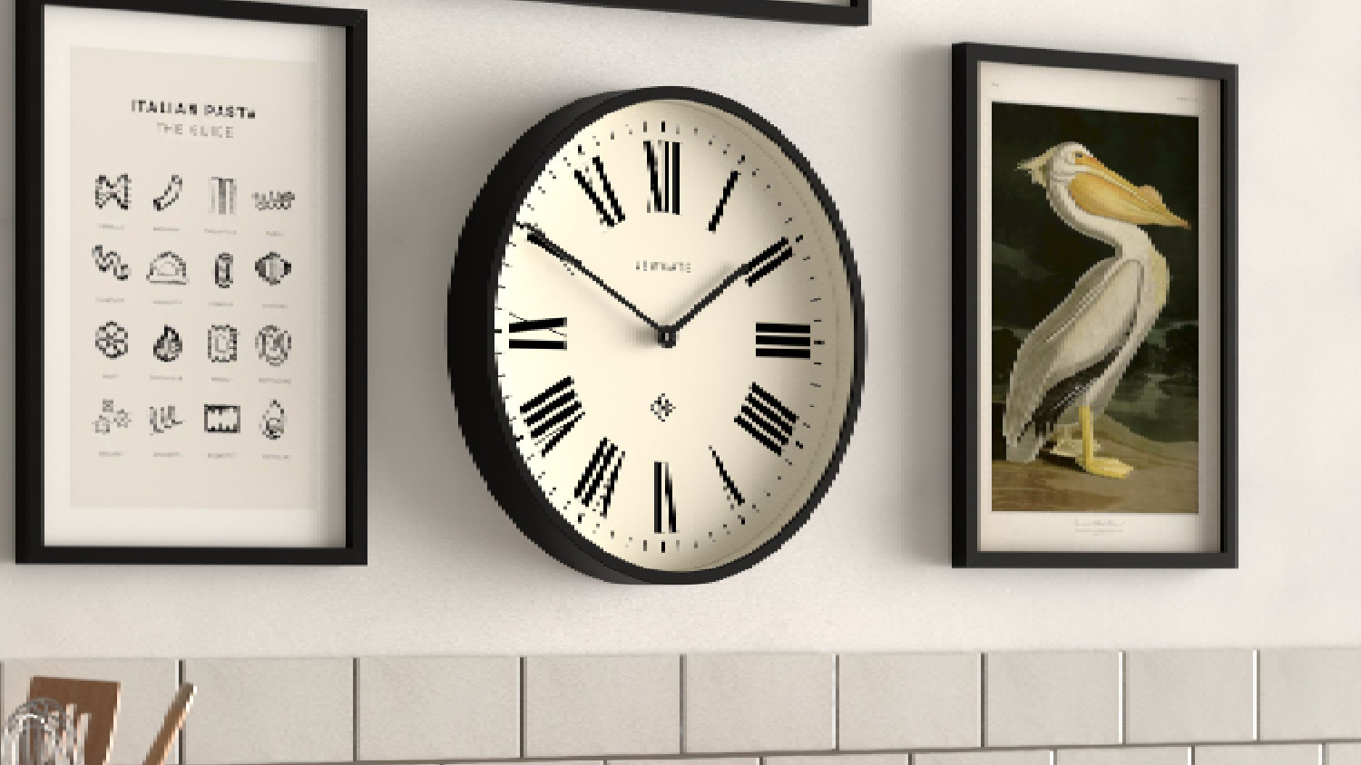 Newgate "Number Three Italian" Wall Clock - Black