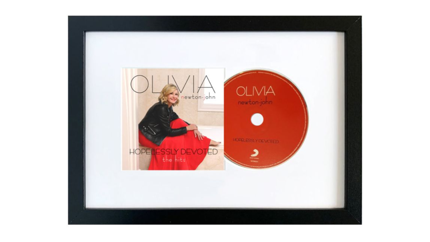 Olivia Newton-John - Hopelessly Devoted: The Hits Framed CD + Album Art
