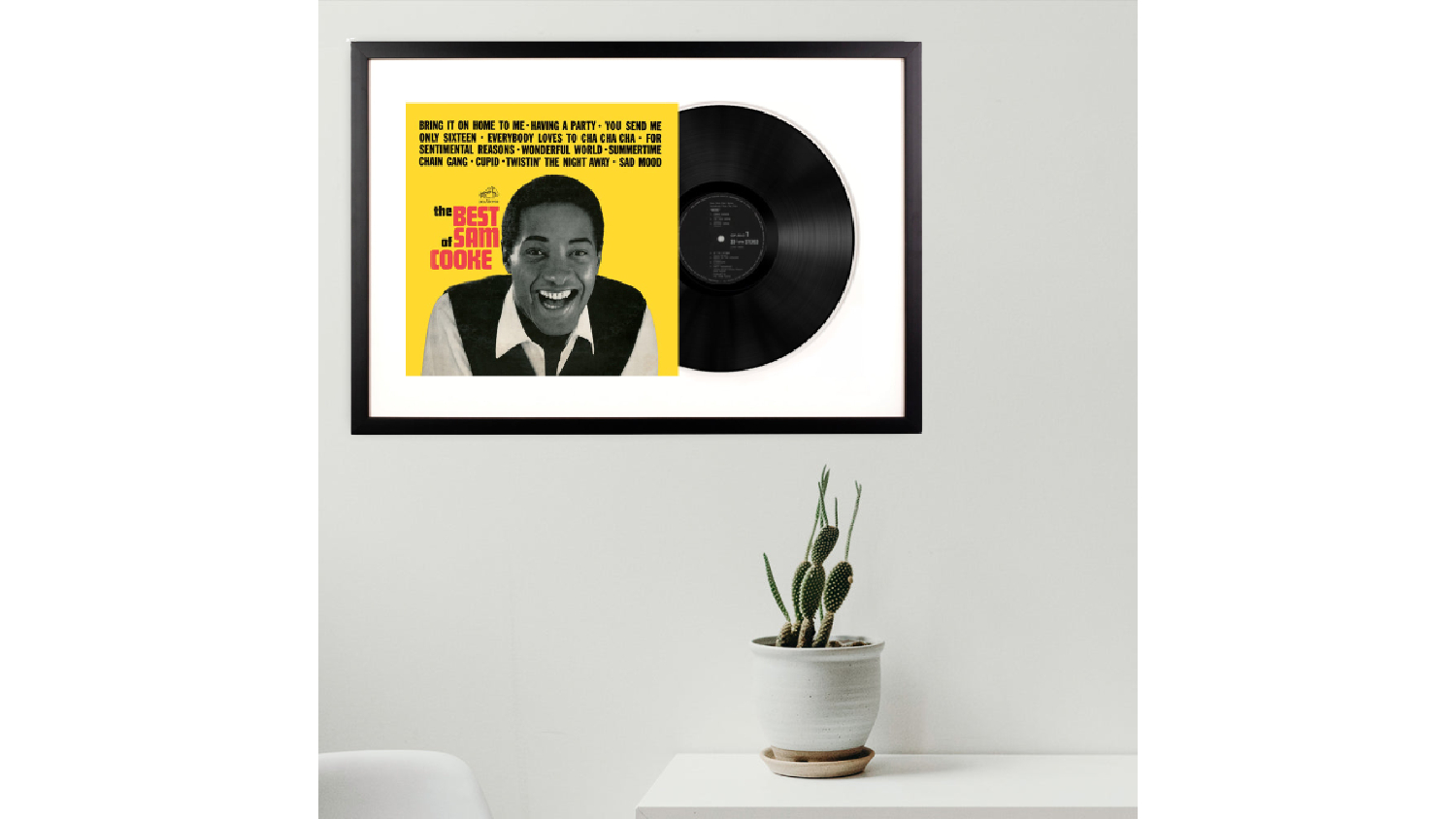 Sam Cooke - The Best Of Sam Cooke Framed Vinyl + Album Art