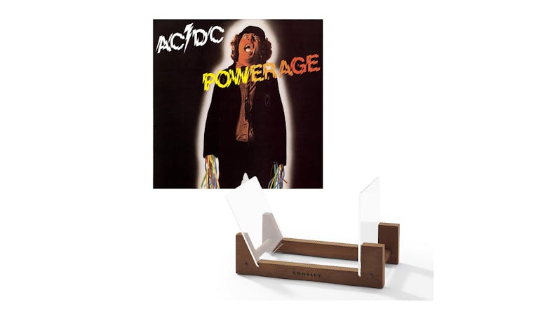 Crosley Record Storage Display Stand w/ AC/DC - Powerage Vinyl Album
