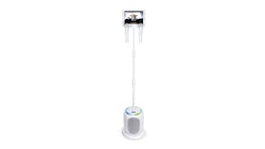 Singing Machine Karaoke Home Stage w/ Microphones, Bluetooth Connectivity - White