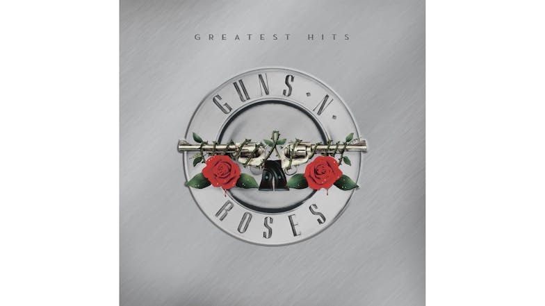 Crosley Record Storage Display Stand w/ Guns N Roses - Greatest Hits Vinyl Album