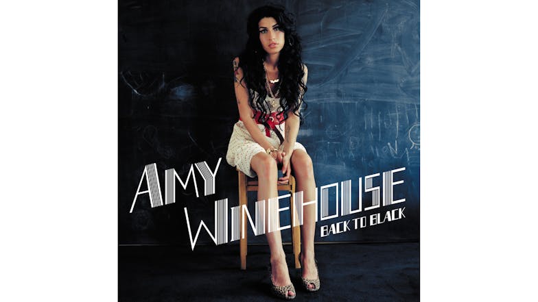 Crosley Record Storage Display Stand w/ Amy Winehouse - Back To Black Vinyl Album
