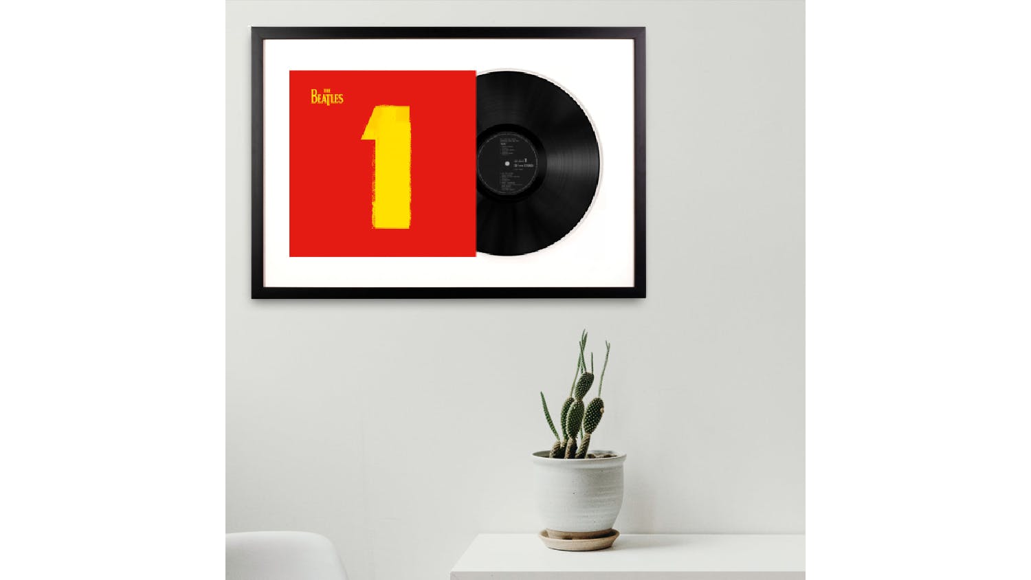 The Beatles - 1 Framed Vinyl + Album Art