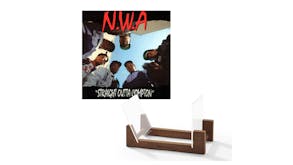 Crosley Record Storage Display Stand w/ N.W.A - Straight Outta Compton Vinyl Album