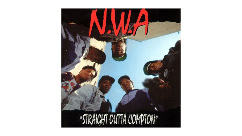 Crosley Record Storage Display Stand w/ N.W.A - Straight Outta Compton Vinyl Album