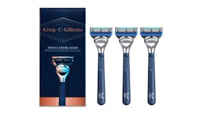 Gillette KING C. Shave & Edging Razor 3pcs.