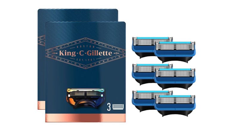 Gillette KING C. Shave & Edging Razor Head 6pcs.