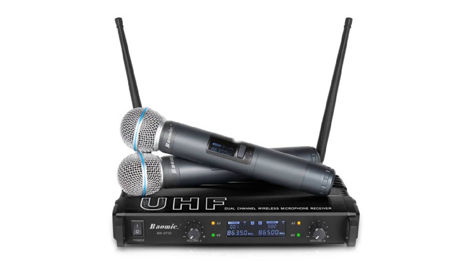 Baomic Professional UHF Wireless Microphone & Receiver Set Harvey