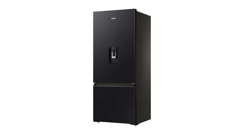 Haier 431L Bottom Mount Fridge Freezer with Water Dispenser - Black (HRF420BHC)