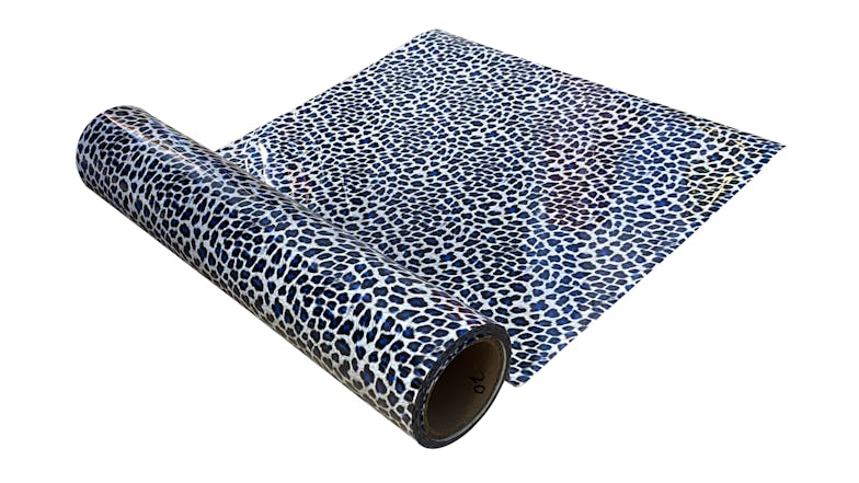 Magic Transfer Heat Transfer Vinyl 25 x 50cm - Blue Leopard