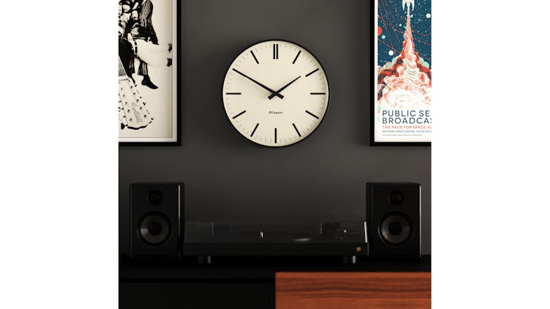 Newgate "Radio City" Wall Clock - Matte Black