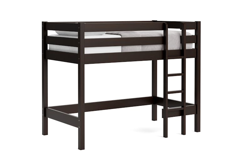 Noah King Single Loft Bed Frame - Dark Oak