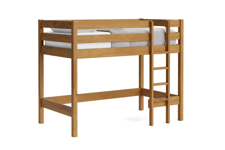 Noah King Single Loft Bed Frame - Light Rimu