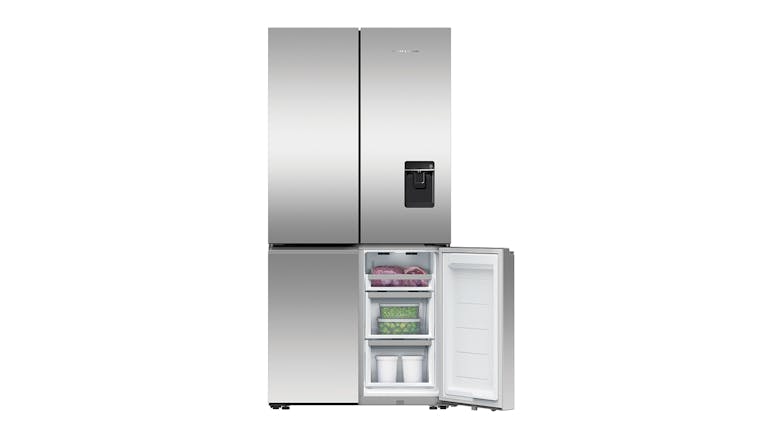 Fisher & Paykel 690L French Quad Door Fridge Freezer with Ice & Water Dispenser - Stainless Steel (RF730QNUVX1)