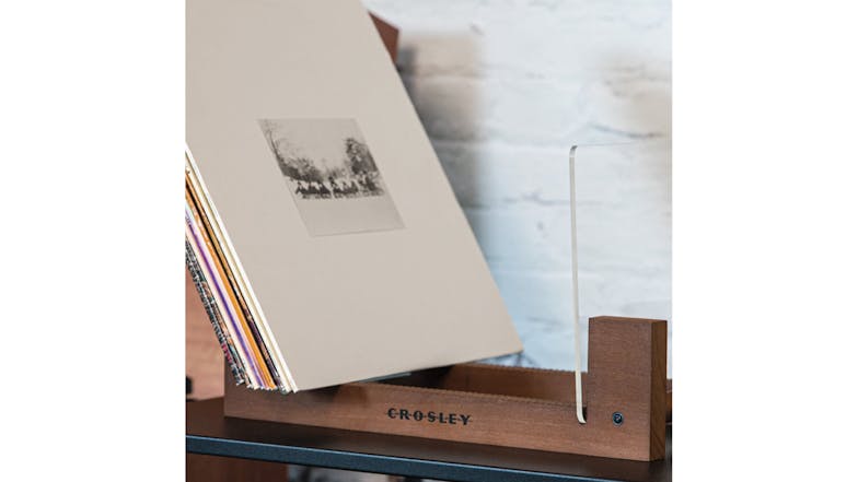 Crosley Record Storage Display Stand w/ Queen - Greatest Hits Vinyl Album