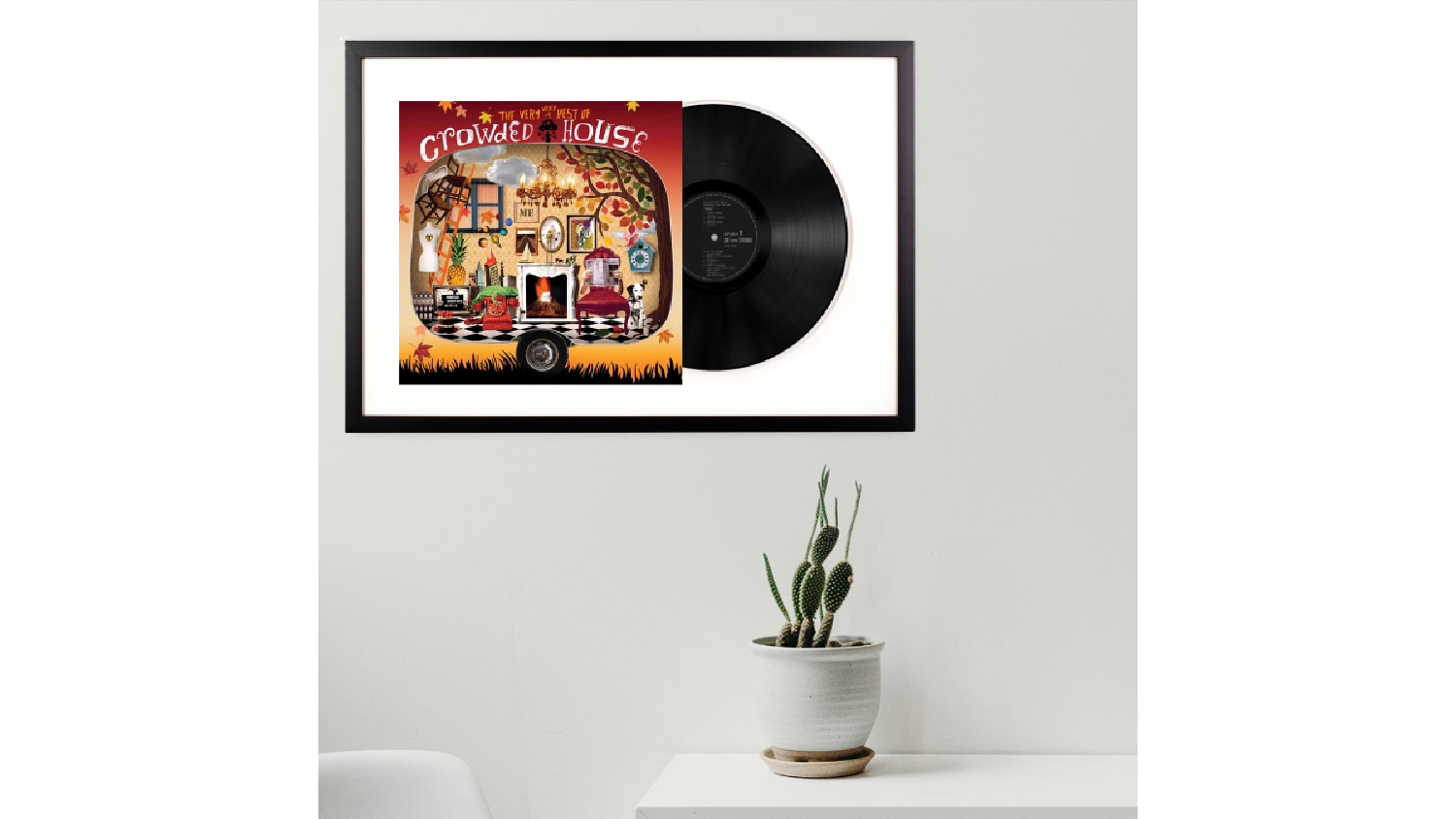 Crowded House - The Very Very Best Of Crowded House Framed Vinyl + Album Art