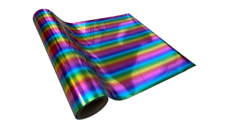 Magic Transfer Heat Transfer Vinyl 25 x 50cm - Rainbow Strips