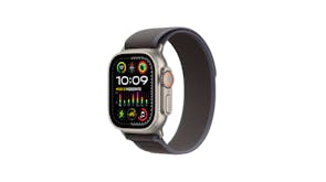 Apple Watch Ultra 2 - Titanium Case with Blue/Black Trail Loop (49mm, Cellular & GPS, Bluetooth, Medium-Large Loop)