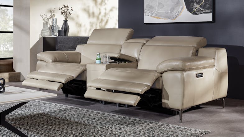 Florence 2 Seater Leather Electric Recliner Sofa