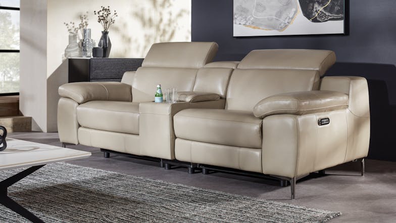 Florence 2 Seater Leather Electric Recliner Sofa