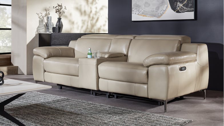 Florence 2 Seater Leather Electric Recliner Sofa