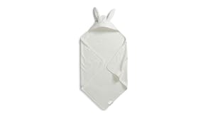 Elodie Hooded Baby Towel - Vanilla White