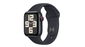 Apple Watch SE (3rd Gen) - Midnight Aluminium Case with Midnight Sport Band (40mm, Cellular & GPS, Bluetooth, Medium-Large Band)