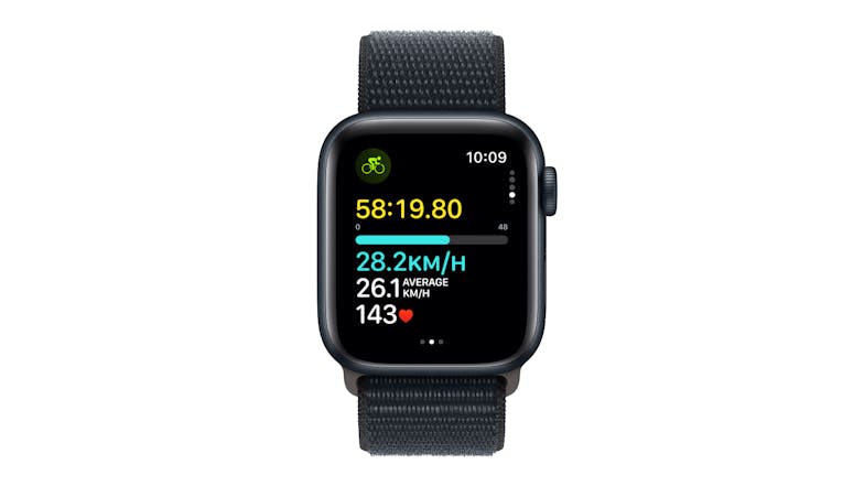 Apple Watch SE (3rd Gen) - Midnight Aluminium Case with Midnight Sport Loop (40mm, Cellular & GPS, Bluetooth)