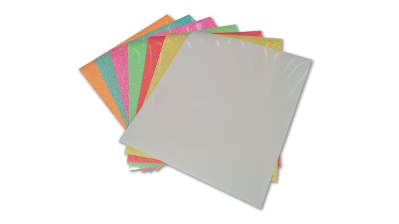 Magic Transfer Heat Transfer Vinyl 25 x 30cm - Glow In The Dark Samples (7 Colours)