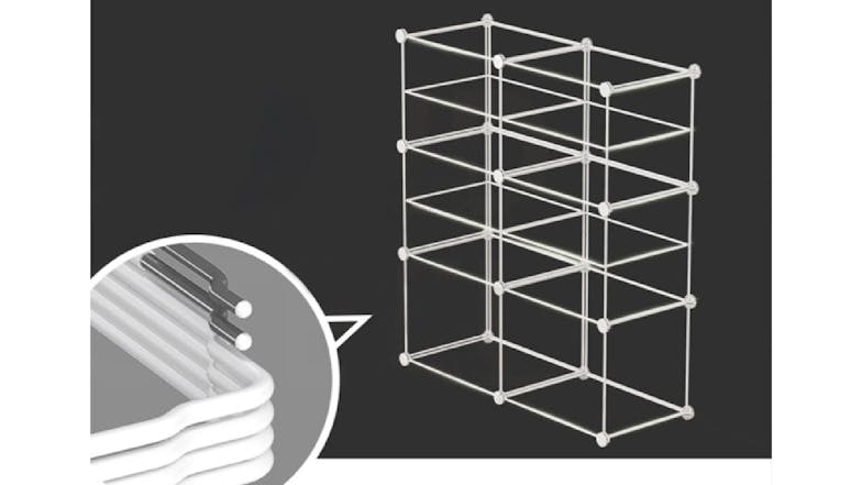 SOGA Modular Children's Storage Cubes 75 x 37 x 110cm - Minimalist Print