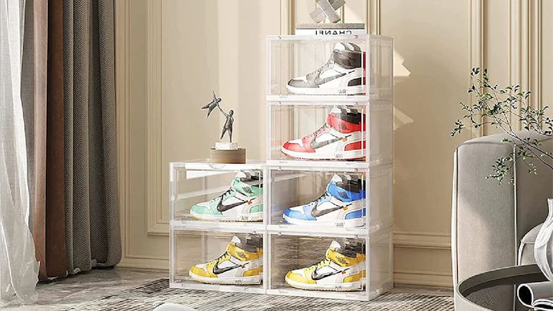 SOGA 4 Tier Shoe Organizer - Transparent