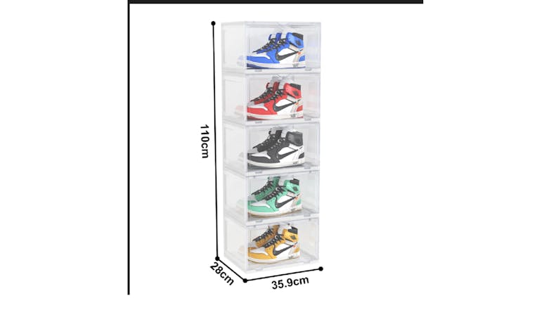 SOGA 5 Tier Shoe Organizer - Transparent