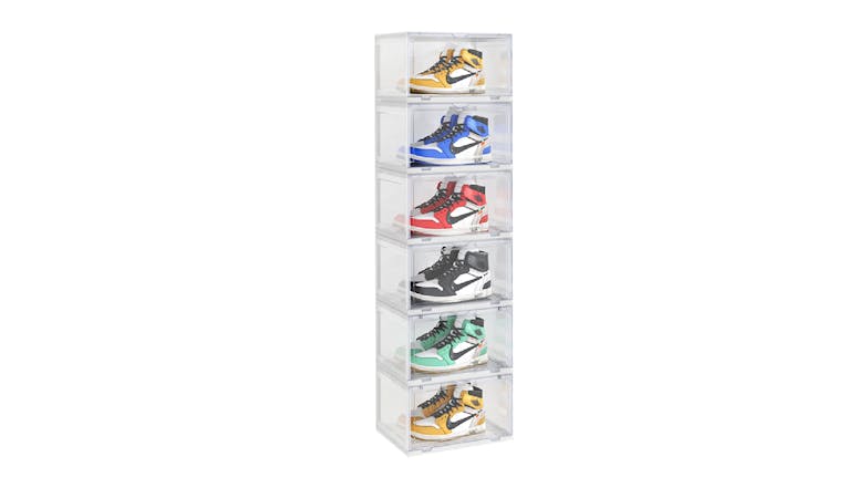 SOGA 6 Tier Shoe Organizer - Transparent