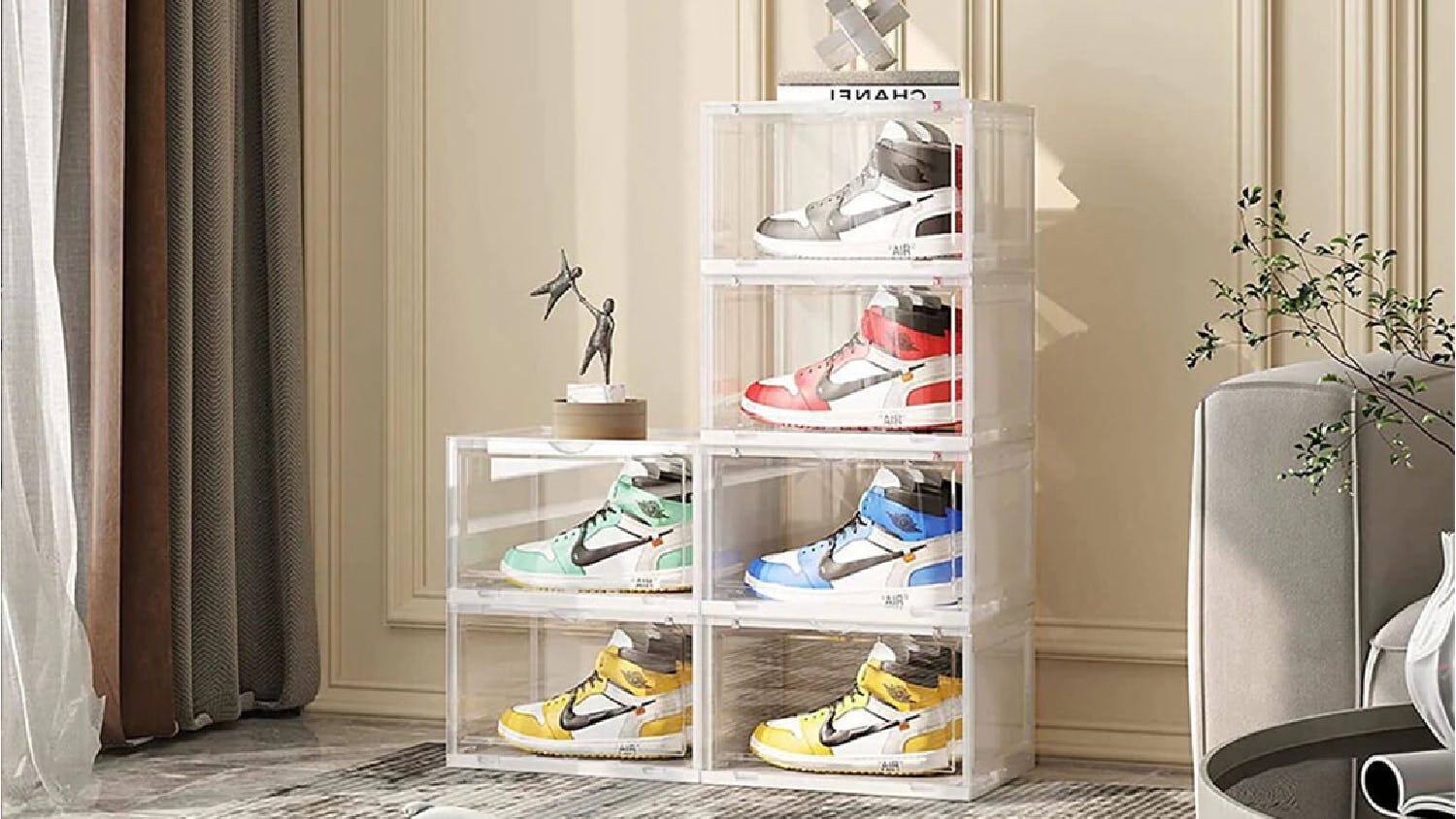 SOGA 6 Tier Shoe Organizer - Transparent