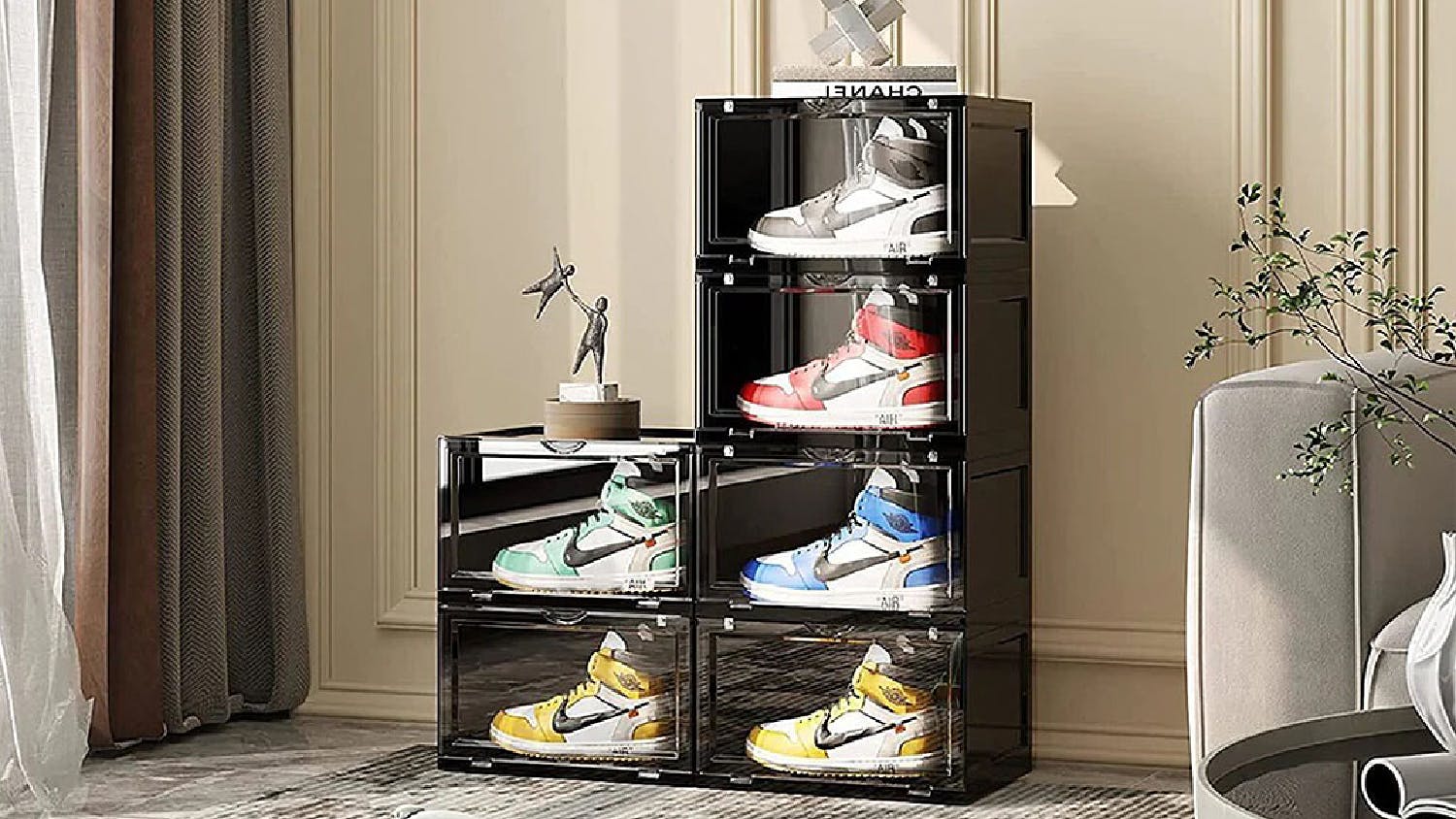 SOGA 2 Tier Shoe Organizer - Black